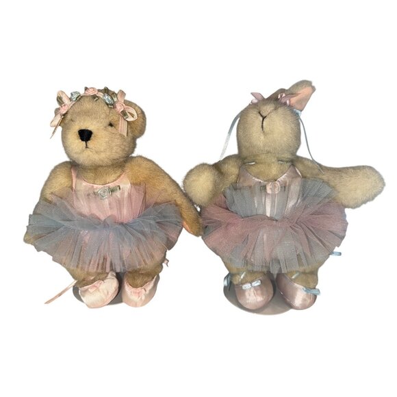 North American Bear Co Other - Vtg Muffy Vanderbear 1982 & Hoppy Vanderhare 1990 Ballerina Plush Paw de Deux 8"